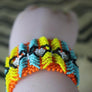 Art# K50 3.5 inch Original Kayapo Traditional Peyote stitch Beaded Bracelet from Brazil.