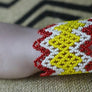 Art# K328 3+ inch. Original Kayapo Traditional Peyote stitch Beaded Bracelet from Brazil