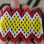 Art# K328 3+ inch. Original Kayapo Traditional Peyote stitch Beaded Bracelet from Brazil