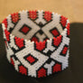 Art# K3 3.5 inch Original Kayapo Traditional Peyote stitch Beaded Bracelet from Brazil.