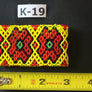 Art# K19 3 inch Original Kayapo Traditional Peyote stitch Beaded Bracelet from Brazil.
