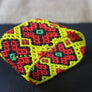 Art# K19 3 inch Original Kayapo Traditional Peyote stitch Beaded Bracelet from Brazil.