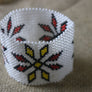 Art# K21 4 inch Original Kayapo Traditional Peyote stitch Beaded Bracelet from Brazil.