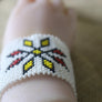 Art# K21 4 inch Original Kayapo Traditional Peyote stitch Beaded Bracelet from Brazil.