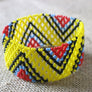Art# K23 4 inch Original Kayapo Traditional Peyote stitch Beaded Bracelet from Brazil.