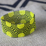 Art# K28 3+ inch Original Kayapo Traditional Peyote stitch Beaded Bracelet from Brazil.