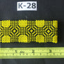 Art# K28 3+ inch Original Kayapo Traditional Peyote stitch Beaded Bracelet from Brazil.
