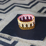 Art# K30 3+ inch Original Kayapo Traditional Peyote stitch Beaded Bracelet from Brazil.