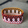 Art# K30 3+ inch Original Kayapo Traditional Peyote stitch Beaded Bracelet from Brazil.