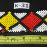 Art# K31 3.5+ inch Original Kayapo Traditional Peyote stitch Beaded Bracelet from Brazil.