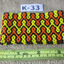 Art# K33 3.5 inch Original Kayapo Traditional Peyote stitch Beaded Bracelet from Brazil.