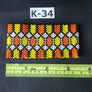Art# K34 3.5 inch Original Kayapo Traditional Peyote stitch Beaded Bracelet from Brazil.