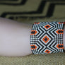 Art# K35 3.5 inch Original Kayapo Traditional Peyote stitch Beaded Bracelet from Brazil.