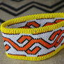 Art# K41 6 inch Original Kayapo Traditional Peyote stitch Beaded Bracelet from Brazil.