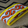 Art# K41 6 inch Original Kayapo Traditional Peyote stitch Beaded Bracelet from Brazil.
