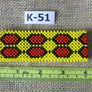 Art# K51 4 inch Original Kayapo Traditional Peyote stitch Beaded Bracelet from Brazil.