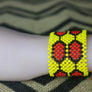 Art# K51 4 inch Original Kayapo Traditional Peyote stitch Beaded Bracelet from Brazil.