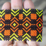 Art# K53 3 inch Original Kayapo Traditional Peyote stitch Beaded Bracelet from Brazil.