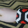 Art# K55 3.5 inch Original Kayapo Traditional Peyote stitch Beaded Bracelet from Brazil.