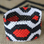 Art# K55 3.5 inch Original Kayapo Traditional Peyote stitch Beaded Bracelet from Brazil.