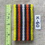 Art# K60 3.5 inch Original Kayapo Traditional Peyote stitch Beaded Bracelet from Brazil.