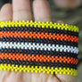 Art# K60 3.5 inch Original Kayapo Traditional Peyote stitch Beaded Bracelet from Brazil.