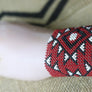 Art# K62 3+ inch Original Kayapo Traditional Peyote stitch Beaded Bracelet from Brazil.