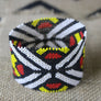 Art# K63 3.5 inch Original Kayapo Traditional Peyote stitch Beaded Bracelet from Brazil.