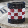 Art# K68 3.5 inch Original Kayapo Traditional Peyote stitch Beaded Bracelet from Brazil.