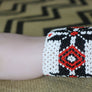 Art# K69 4+ inch Original Kayapo Traditional Peyote stitch Beaded Bracelet from Brazil.