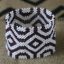 Art# K70 3.5+ inch Original Kayapo Traditional Peyote stitch Beaded Bracelet from Brazil.