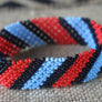 Art# K73 4 inch Original Kayapo Traditional Peyote stitch Beaded Bracelet from Brazil.