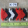 Art# K74 4 inch Original Kayapo Traditional Peyote stitch Beaded Bracelet from Brazil.