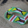 Art# K82 2.5+ inch Original Kayapo Traditional Peyote stitch Beaded Bracelet from Brazil.