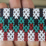 Art# K85 3+ inch Original Kayapo Traditional Peyote stitch Beaded Bracelet from Brazil.