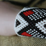 Art# K87 3 inch Original Kayapo Traditional Peyote stitch Beaded Bracelet from Brazil.