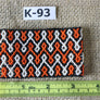 Art# K93 3+ inch Original Kayapo Traditional Peyote stitch Beaded Bracelet from Brazil.