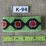 Art# K94 3.5 inch Original Kayapo Traditional Peyote stitch Beaded Bracelet from Brazil.