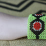 Art# K94 3.5 inch Original Kayapo Traditional Peyote stitch Beaded Bracelet from Brazil.