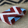 Art# K96 4 inch Original Kayapo Traditional Peyote stitch Beaded Bracelet from Brazil.