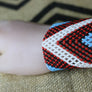 Art# K96 4 inch Original Kayapo Traditional Peyote stitch Beaded Bracelet from Brazil.