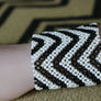 Art# K101 3+ Original Kayapo Traditional Peyote stitch Beaded Bracelet from Brazil.