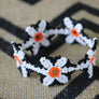 Art# K103 3.5+ inch Original Kayapo Traditional Peyote stitch Beaded Bracelet from Brazil.