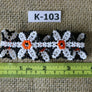 Art# K103 3.5+ inch Original Kayapo Traditional Peyote stitch Beaded Bracelet from Brazil.