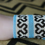 Art# K105 3.5+ inch Original Kayapo Traditional Peyote stitch Beaded Bracelet from Brazil.