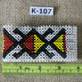 Art# K107 4 inch Original Kayapo Traditional Peyote stitch Beaded Bracelet from Brazil.