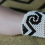 Art# K108 3.5 inch Original Kayapo Traditional Peyote stitch Beaded Bracelet from Brazil.