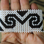 Art# K108 3.5 inch Original Kayapo Traditional Peyote stitch Beaded Bracelet from Brazil.