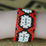 Art# K109 3.5 inch Original Kayapo Traditional Peyote stitch Beaded Bracelet from Brazil.