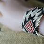 Art# K112 3.5 inch Original Kayapo Traditional Peyote stitch Beaded Bracelet from Brazil.